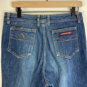 Vintage 80s Jordache Horse Logo Jeans High Waist sz 34 L Straight Leg Hong Kong